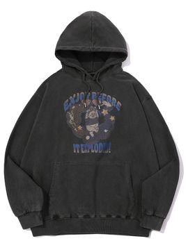 CPGN EXPLORE BUNNY Pigment Hoodie Smoke Black