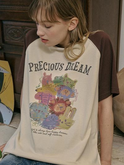 CPGN Precious Raglan Short-Sleeve T-shirt [Brown]