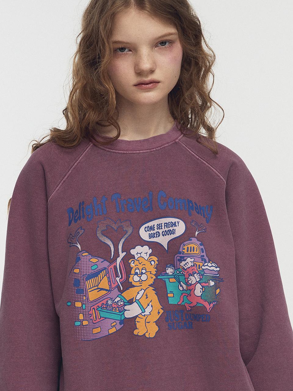 CPGN Raglan Balloon Fit Pigment Sweatshirt [Dusty Pink]