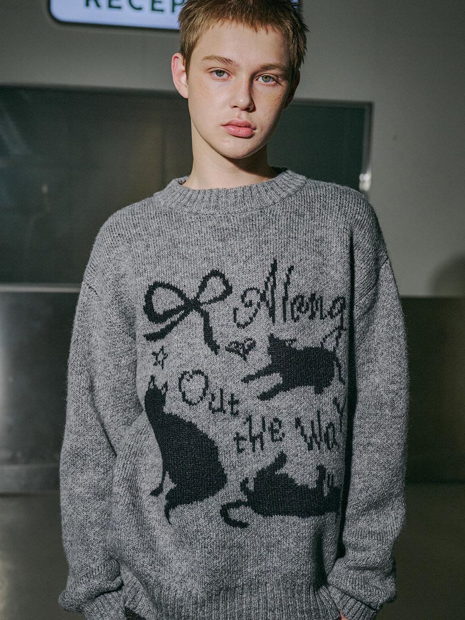 CPGN Ribbon Brushed Knitwear [Gray]