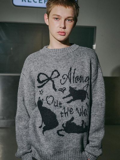 CPGN Ribbon Brushed Knitwear [Gray]