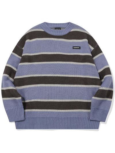 CPGN Striped Patch Knitwear [Lavender Brown]