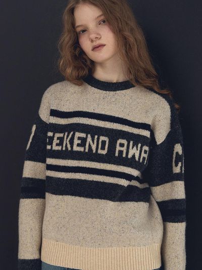 CPGN Weekend Brushed Round Neck Knit [Beige]