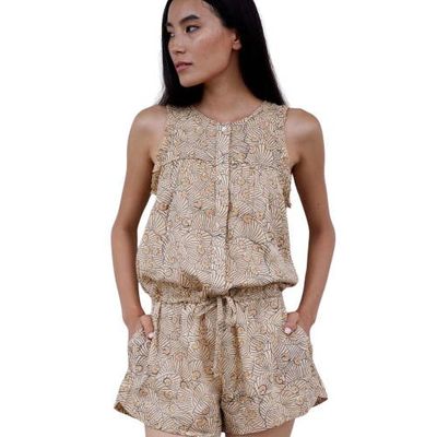 CQC LA CQC LA Hand-Printed Simané Romper