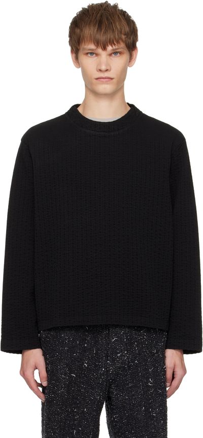 Craig Green Craig Green Black Embroidered Linestitch Smock T-shirt