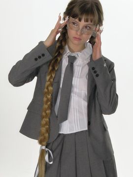 CRANK Classic Blazer & Necktie Set_Grey