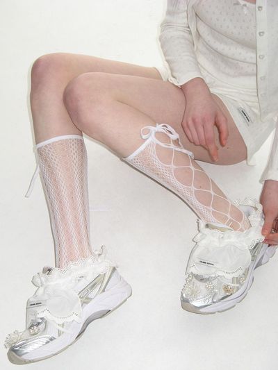 CRANK Cotton Frill Adjustable Shoe Cover [Beige]