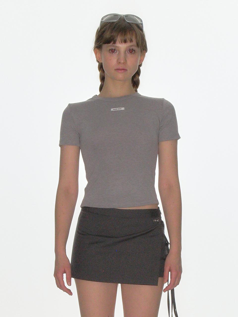 CRANK Crew Neck Basic Top_Melange Grey