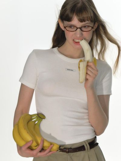 CRANK Crew Neck Basic Top_White