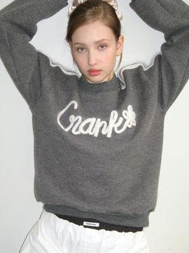 CRANK LINE FLOWER KNITWEAR_MELANGE GREY