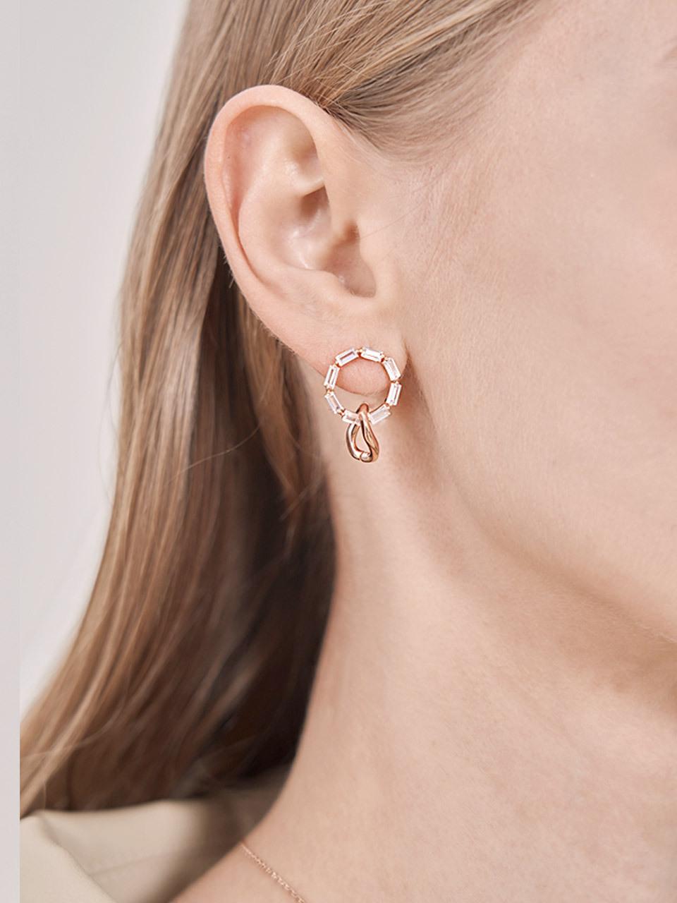 CRANNE 14K Double Circle Earrings (gold filled) C24EGF179