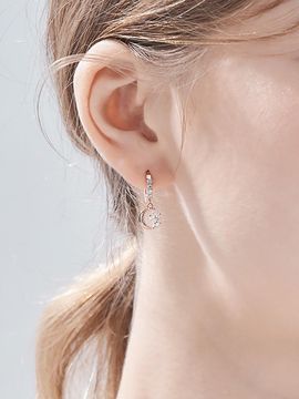 CRANNE 14K GF Moon Motivation Stone One-Touch Earring
