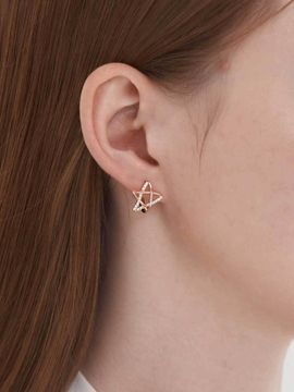 CRANNE 14K GF Star One Touch Earring C24EGF204