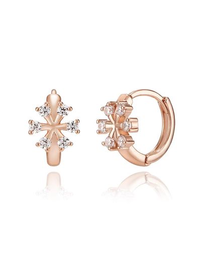 CRANNE 14K Snowflake One Touch Earring (gold filled)