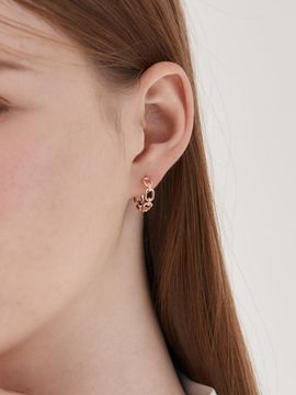 CRANNE 14K Square Line One Touch Earring C24EGP206