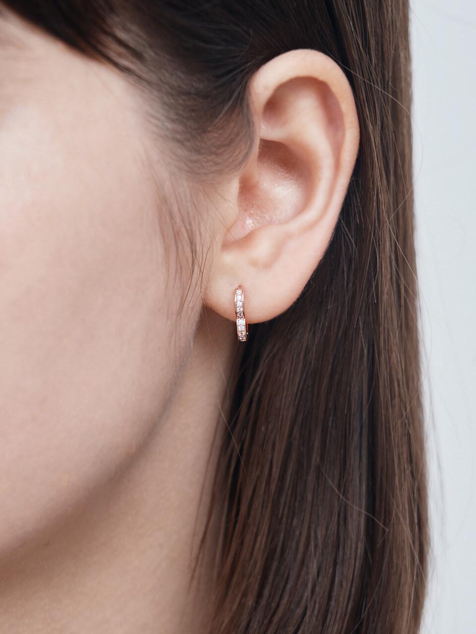 CRANNE Lovely heart One touch earring C24EB322