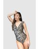 CRAS Agnescras Ruffle V-Neck Swimsuit - 1