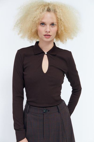 CRAS Isabellcras Collard Long Sleeve Top