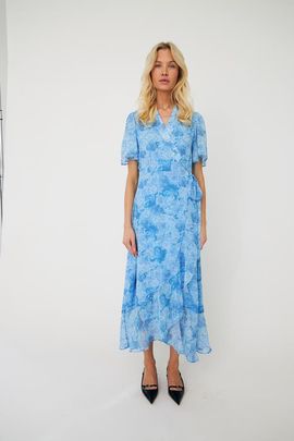 CRAS Lineacras Floral Wrap Midi Dress