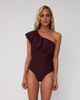 CRAS Najacras Ruffle One Shoulder Swimsuit - 1