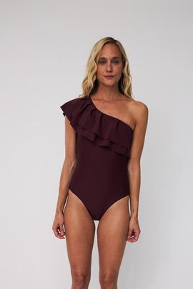 CRAS Najacras Ruffle One Shoulder Swimsuit
