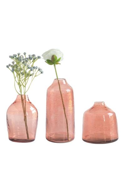 Creative Women Creative Women Hammered Glass Bud Vases - Set of 3