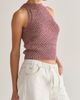 CRESCENT CRESCENT Basket Weave Halter Knit Top - 2