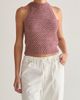 CRESCENT CRESCENT Basket Weave Halter Knit Top - 3