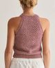 CRESCENT CRESCENT Basket Weave Halter Knit Top - 4
