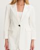 CRESCENT CRESCENT Contrast Stitch Single Breasted Blazer - 1