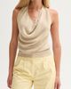 CRESCENT CRESCENT Cowl Neck Halter Knit Top - 1