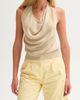 CRESCENT CRESCENT Cowl Neck Halter Knit Top - 2