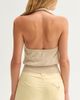 CRESCENT CRESCENT Cowl Neck Halter Knit Top - 4