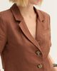 CRESCENT CRESCENT Cropped Linen Blend Blazer - 2