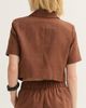 CRESCENT CRESCENT Cropped Linen Blend Blazer - 4