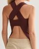 CRESCENT CRESCENT Cross Back Cut Out Knit Top - 2
