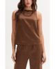 CRESCENT CRESCENT Crushed Satin Tank Top - 1