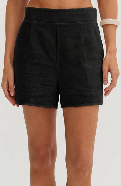 CRESCENT CRESCENT Easy Wear Linen Blend Shorts