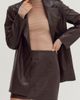 CRESCENT CRESCENT Faux Leather Oversized Blazer - 1