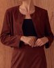 CRESCENT CRESCENT Faux Suede Collarless Cropped Jacket - 2