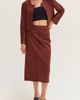 CRESCENT CRESCENT Faux Suede Collarless Cropped Jacket - 3