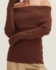 CRESCENT CRESCENT Foldover Off Shoulder Knit Top - 1