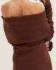 CRESCENT CRESCENT Foldover Off Shoulder Knit Top - 5