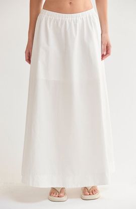 CRESCENT CRESCENT Gathered Poplin Maxi Skirt