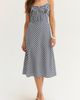 CRESCENT CRESCENT Gingham Slip Midi Dress - 1