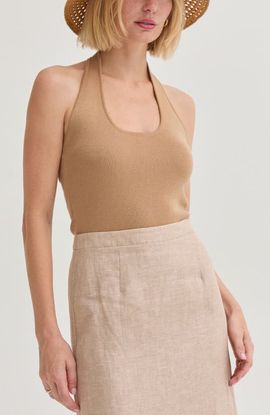 CRESCENT CRESCENT Halter Knit Top
