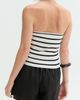 CRESCENT CRESCENT Halter Stripe Knit Top - 4