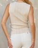 CRESCENT CRESCENT Lace Up Linen Blend Knit Tank Top - 4