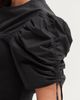 CRESCENT CRESCENT Mixed Media Shirred Sleeve Top - 4