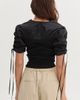 CRESCENT CRESCENT Mixed Media Shirred Sleeve Top - 5